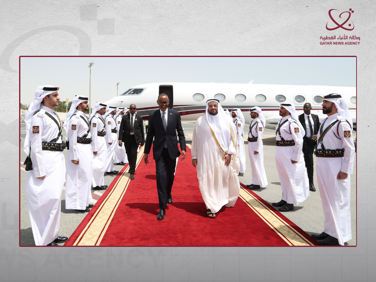 الرئيس الرواندي بول كاغامي يصل إلى الدوحة في زيارة عمل لتعزيز العلاقات الثنائية