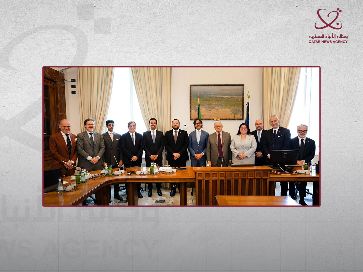 وزير الدولة للشؤون الخارجية القطري يبحث التعاون الثنائي وجهود التهدئة مع مسؤولين إيطاليين رفيعي المستوى في روما